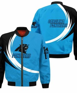 Carolina Panthers Bomber Jacket graphic curve