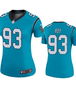 Carolina Panthers Bravvion Roy Blue Color Rush Legend Jersey - Womens