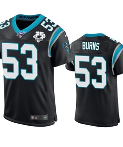 Carolina Panthers Brian Burns Black 25th Season Vapor Elite Jersey