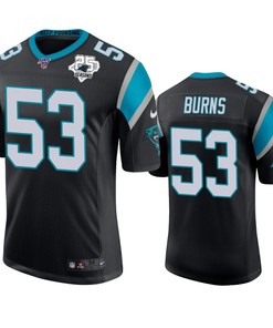 Carolina Panthers Brian Burns Black 25th Season Vapor Limited Jersey