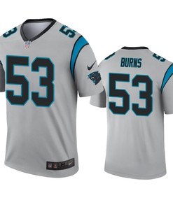 Carolina Panthers Brian Burns Silver Inverted Legend Jersey