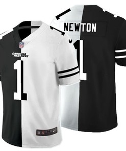 Carolina Panthers Cam Newton #1 Nfl 2020 Black And White Jersey