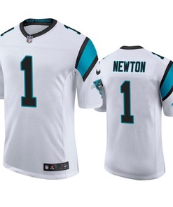 Carolina Panthers Cam Newton 1 White Vapor Limited Jersey