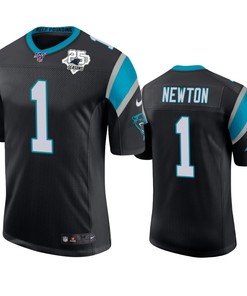 Carolina Panthers Cam Newton Black 25th Season Vapor Limited Jersey
