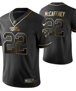 Carolina Panthers Christian Mccaffrey 22 2021 Nfl Golden Brandedition Black Jersey Gift For Panthers Fans