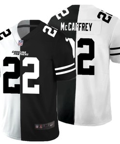 Carolina Panthers Christian Mccaffrey #22 Nfl 2020 Black And White Jersey