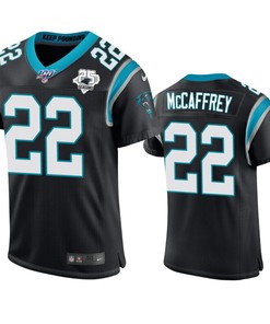 Carolina Panthers Christian Mccaffrey Black 25th Season Vapor Elite Jersey