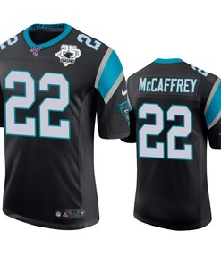 Carolina Panthers Christian Mccaffrey Black 25th Season Vapor Limited Jersey