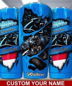 Carolina Panthers Custom Name Tumbler
