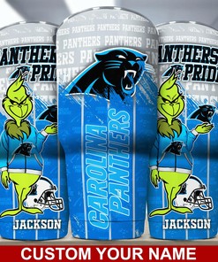 Carolina Panthers Custom Name Tumbler - Customized Carolina Panthers Tumbler