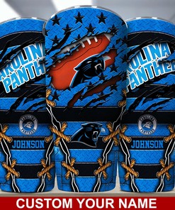 Carolina Panthers Custom Name Tumbler - Personalized Edition