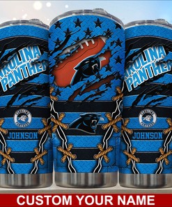Carolina Panthers Custom Name Tumbler - Personalized Edition