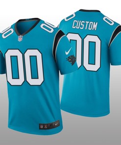 Carolina Panthers # Custom Nike Color Rush Blue Jersey