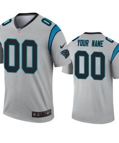 Carolina Panthers Custom Silver Inverted Legend Jersey
