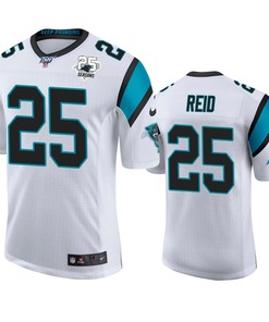 Carolina Panthers Eric Reid White 25th Season Vapor Limited Jersey
