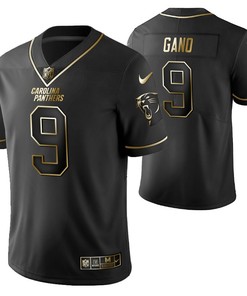 Carolina Panthers Graham Gano 9 2021 Nfl Golden Brandedition Black Jersey Gift For Panthers Fans