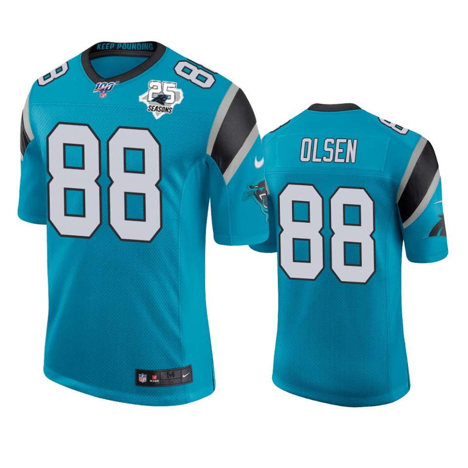 Carolina Panthers Greg Olsen Blue 25th Season Classic Limited Jersey - Bluefink