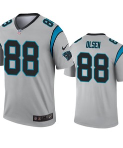 Carolina Panthers Greg Olsen Silver Inverted Legend Jersey