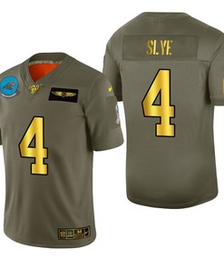 Carolina Panthers Joey Slye 2019 Salute To Service Nfl 100 Mens Jersey Metallic