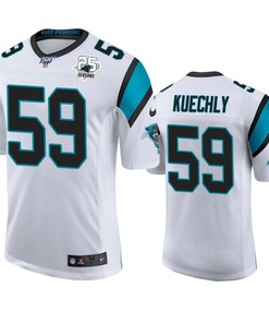 Carolina Panthers Luke Kuechly White 25th Season Vapor Limited Jersey