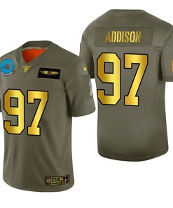 Carolina Panthers Mario Addison 2019 Salute To Service Nfl 100 Mens Jersey Metallic