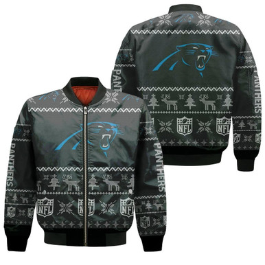 Carolina Panthers NFL Ugly Sweatshirt Christmas 3D Bomber Jacket