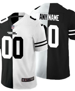 Carolina Panthers Nfl 2020 Personalized Custom Black And White Custom Jersey