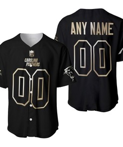Carolina Panthers Nfl American Football Black Golden Brandedition Vapor Limited Jersey Style Custom Gift For Panthers Fans Baseball Jersey
