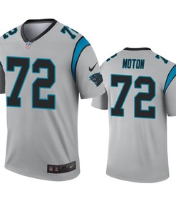 Carolina Panthers Taylor Moton Silver Inverted Legend Jersey