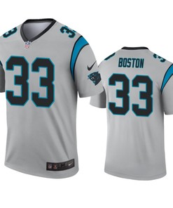 Carolina Panthers Tre Boston Silver Inverted Legend Jersey