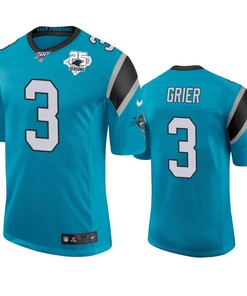 Carolina Panthers Will Grier Blue 25th Season Classic Limited Jersey