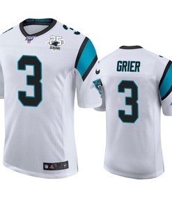 Carolina Panthers Will Grier White 25th Season Vapor Limited Jersey