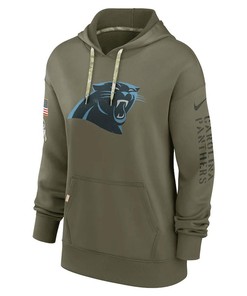 Carolina Panthers Women's 2022 Salute To Service Performance Pullover Hoodie - Olive