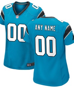 Carolina Panthers Womens Alternate Custom Game Jersey - Blue Custom Jerseys Nfl