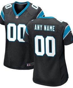 Carolina Panthers Womens Custom Game Jersey Black Custom Jerseys Nfl