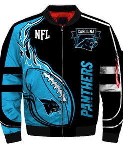 Carolina Panthers bomber jacket winter coat gift for men