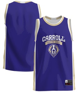 Carroll College Fighting Saints Basketball Jersey - Purple Ncaa
