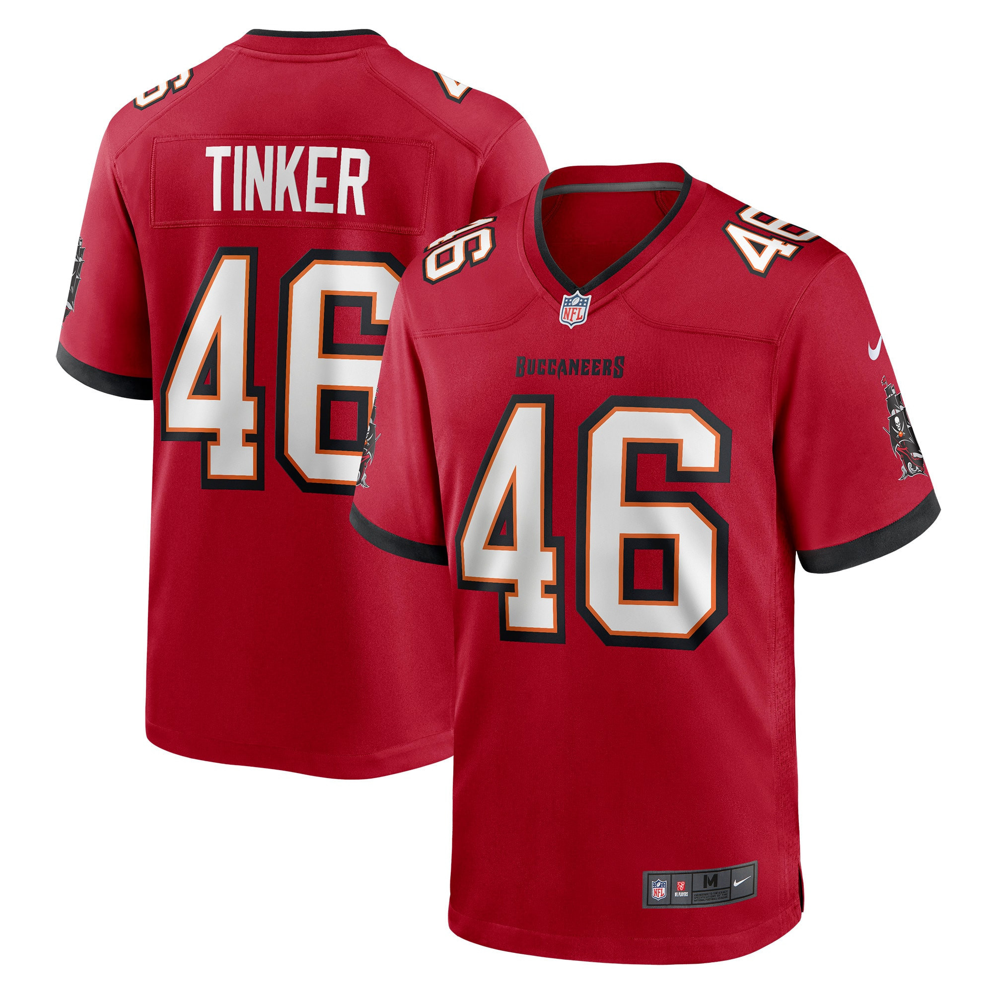 Carson Tinker Tampa Bay Buccaneers Game Jersey - Red Nfl