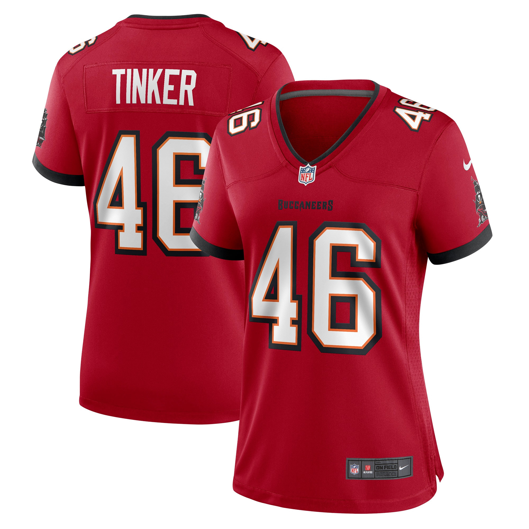 Carson Tinker Tampa Bay Buccaneers Womens Game Jersey - Red Nfl