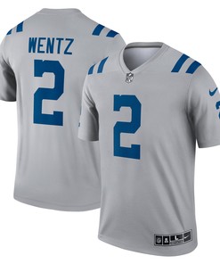 Carson Wentz Indianapolis Colts Inverted Legend Jersey - Gray Nfl