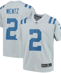 Carson Wentz Indianapolis Colts Inverted Team Game Jersey - Gray Nfl