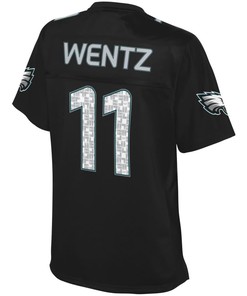 Carson Wentz Philadelphia Eagles Nfl Pro Line By Fanatics Branded Womens Super Bowl Lii Fashion Jersey - Black