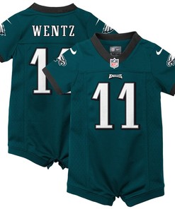 Carson Wentz Philadelphia Eagles Nike Infant Romper Jersey - Green