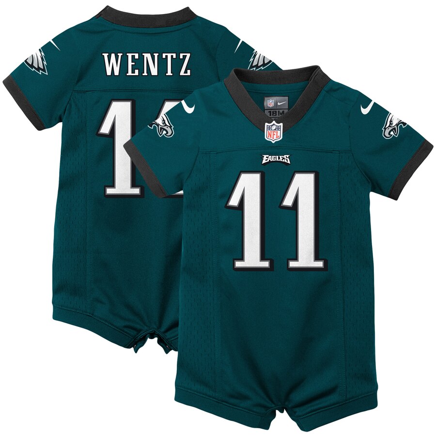 Carson Wentz Philadelphia Eagles Nike Infant Romper Jersey - Green