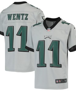 Carson Wentz Philadelphia Eagles Nike Youth Inverted Game Jersey - Silver