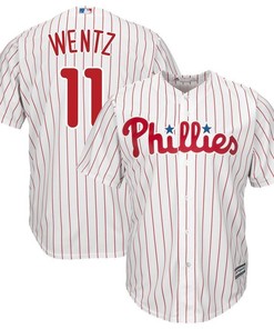 Carson Wentz Philadelphia Phillies Majestic X Mlb Crossover Cool Base Player Jersey White 2019