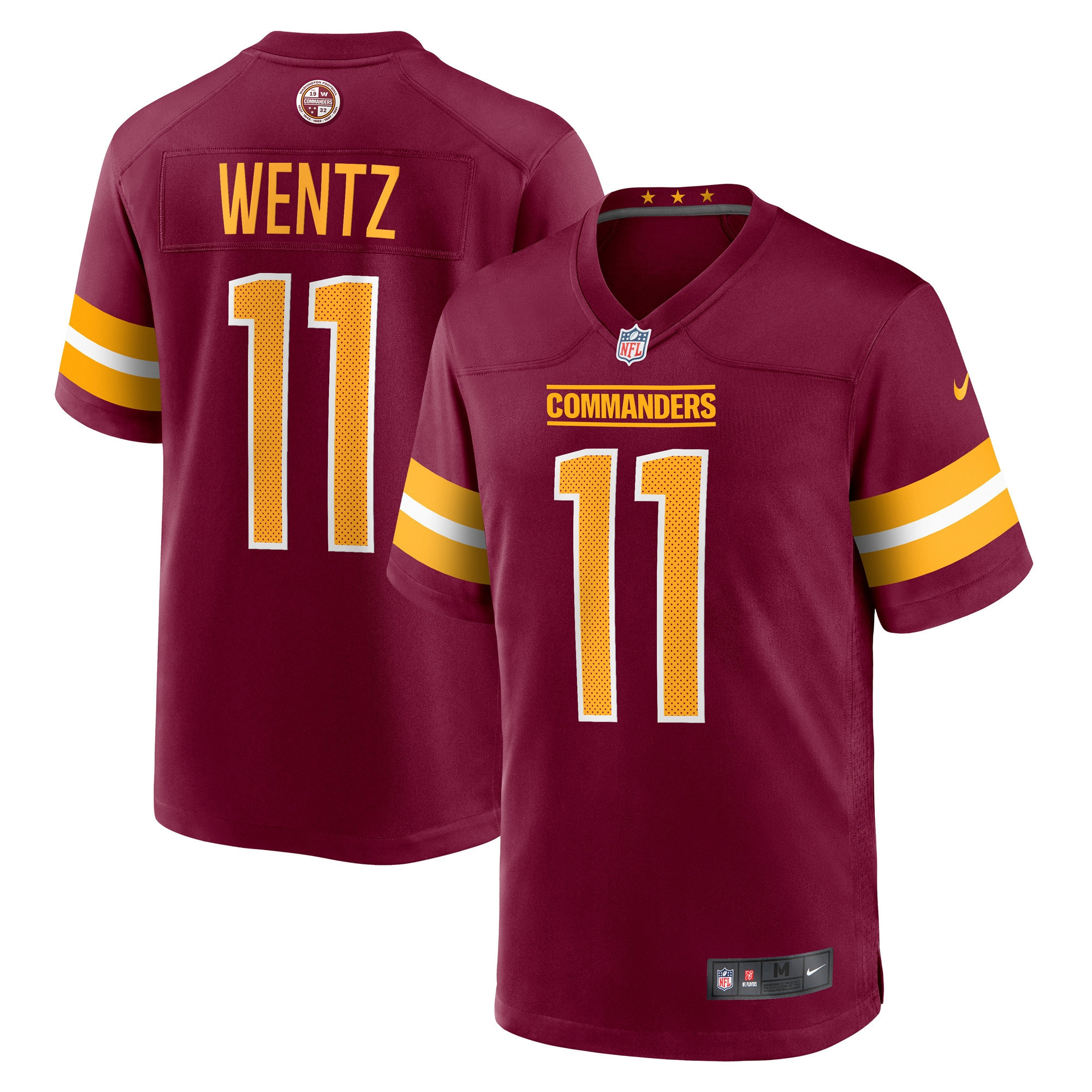 Carson Wentz Washington Commanders Game Jersey - Burgundy Nfl