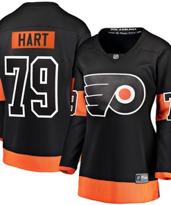 Carter Hart Philadelphia Flyers Fanatics Branded Womens Alternate Premier Breakaway Player Jersey - Black Nhl