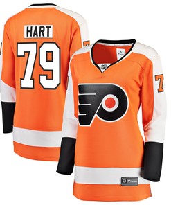 Carter Hart Philadelphia Flyers Fanatics Branded Womens Home Premier Breakaway Player Jersey Orange Nhl