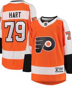 Carter Hart Philadelphia Flyers Home Premier Player Jersey - Orange Nhl
